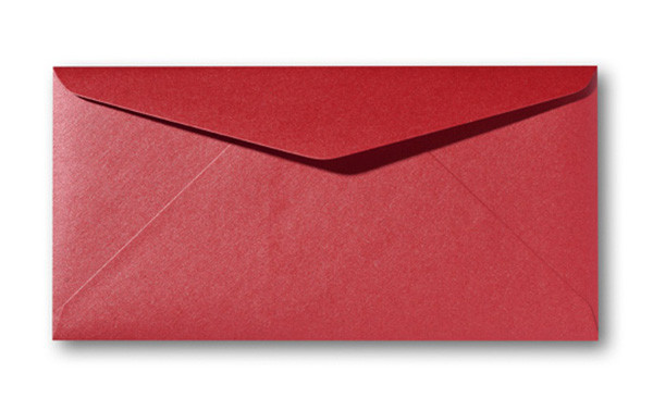Kuvert | Metallic Rosso 11x22cm