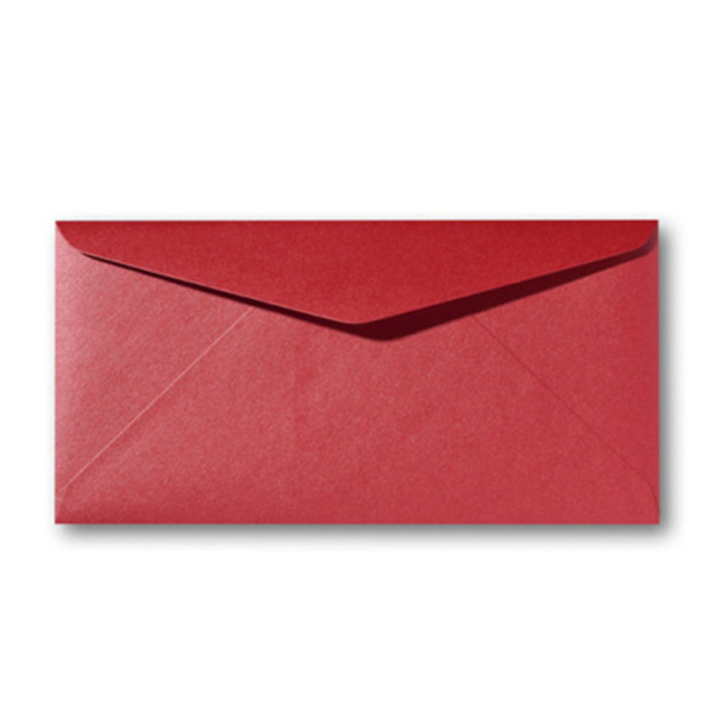 Kuvert | Metallic Rosso 11x22cm