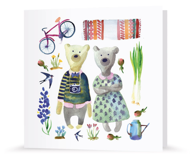 Grußkarte | Ein bäriger Frühling