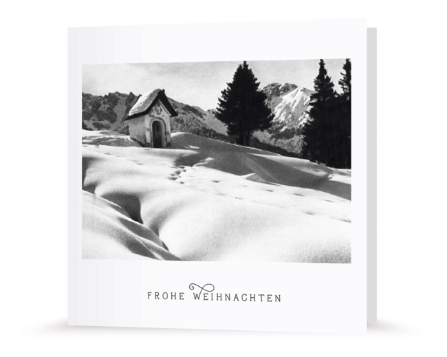 Weihnachtskarte | Spuren im Schnee