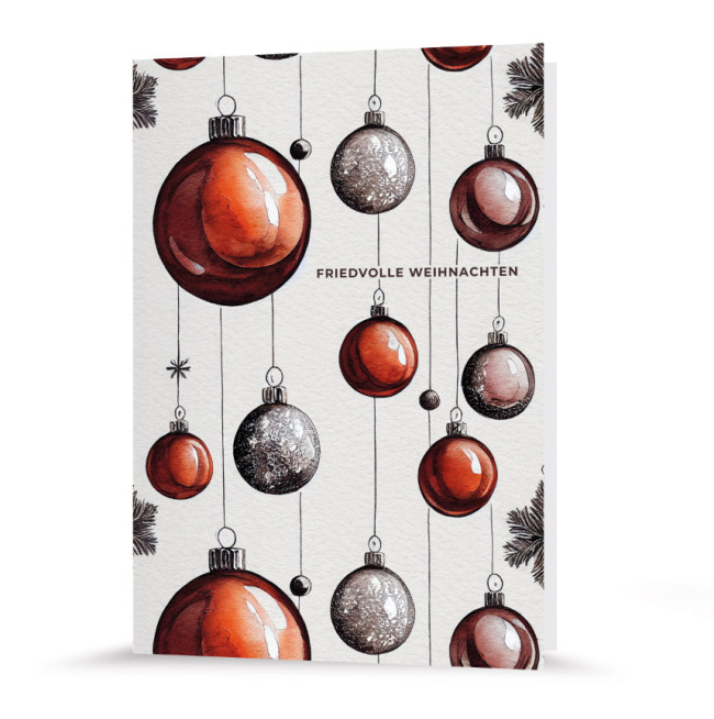 Weihnachtskarte | Weihnachtskugeln