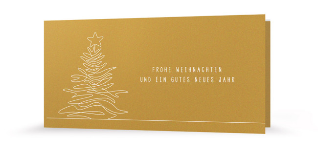 Weihnachtskarte | Line Art