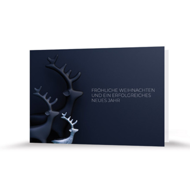 Weihnachtskarte | Edle Hirsche