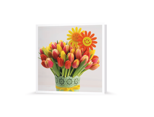 Grußkarte | Fröhliche Tulpen