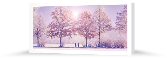 Weihnachtskarte | Winterspaziergang