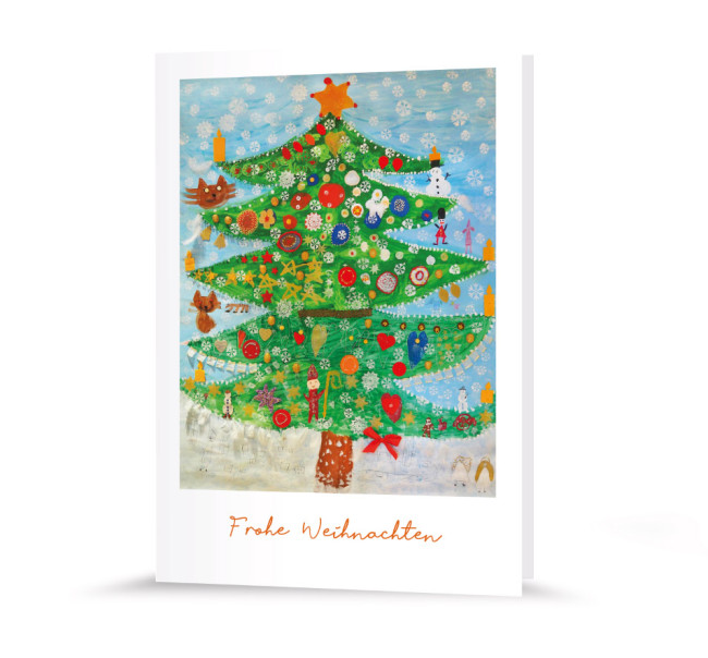 Weihnachtskarte | Wimmelweihnachtsbaum