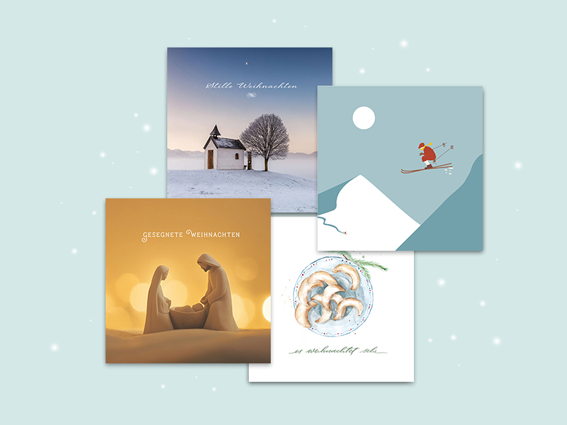 Weihnachtskarten für Freunde, Familie und liebste Menschen